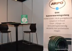 Arpo brought a new greenhouse heating hose to the fair.